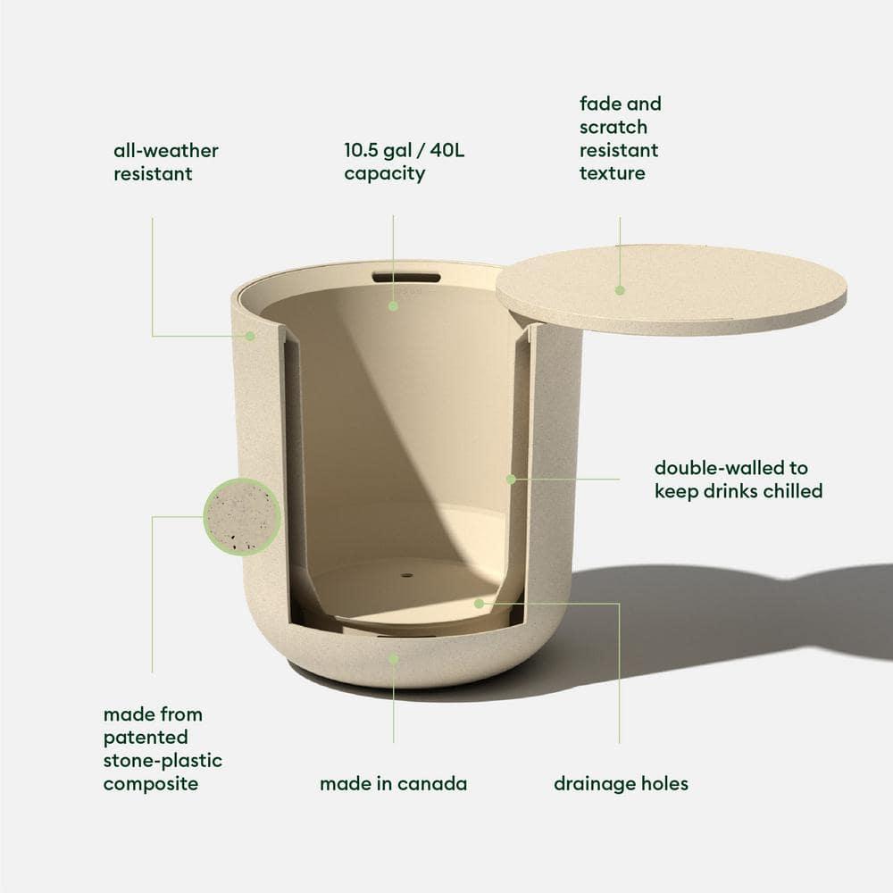 Veradek Kona Round Plastic Outdoor Side Table