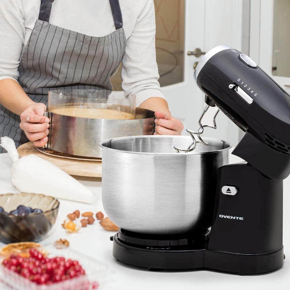 Ovente Electric Stand Mixer with 3.5Qt Removable Stainless Steel Bowl