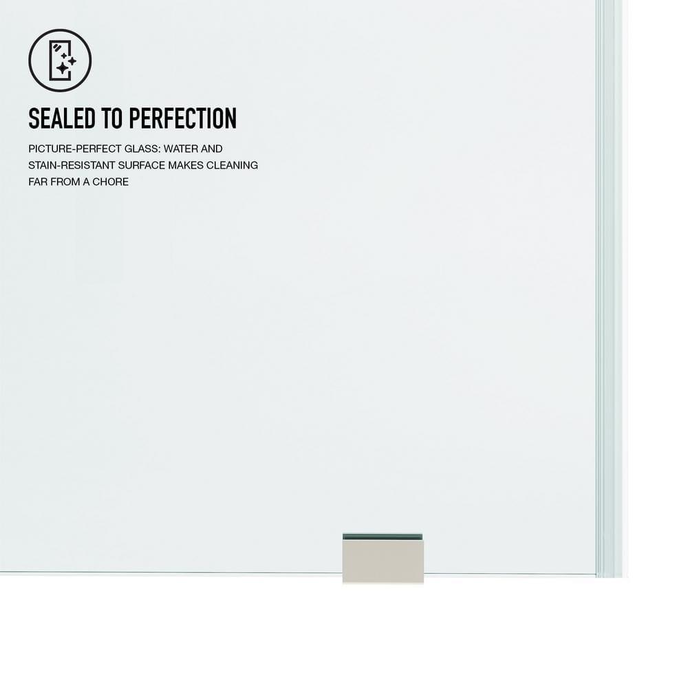 Hamilton 56-60" W x 78" H Sliding Frameless Shower Door with 3/8" Clear Glass