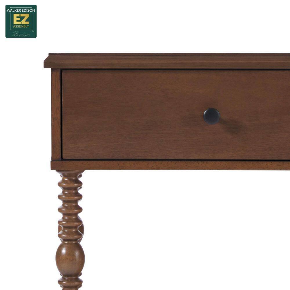 Vivienne Easy Assembly Solid Wood Spindle 1-Drawer Nightstand (Set of 2)