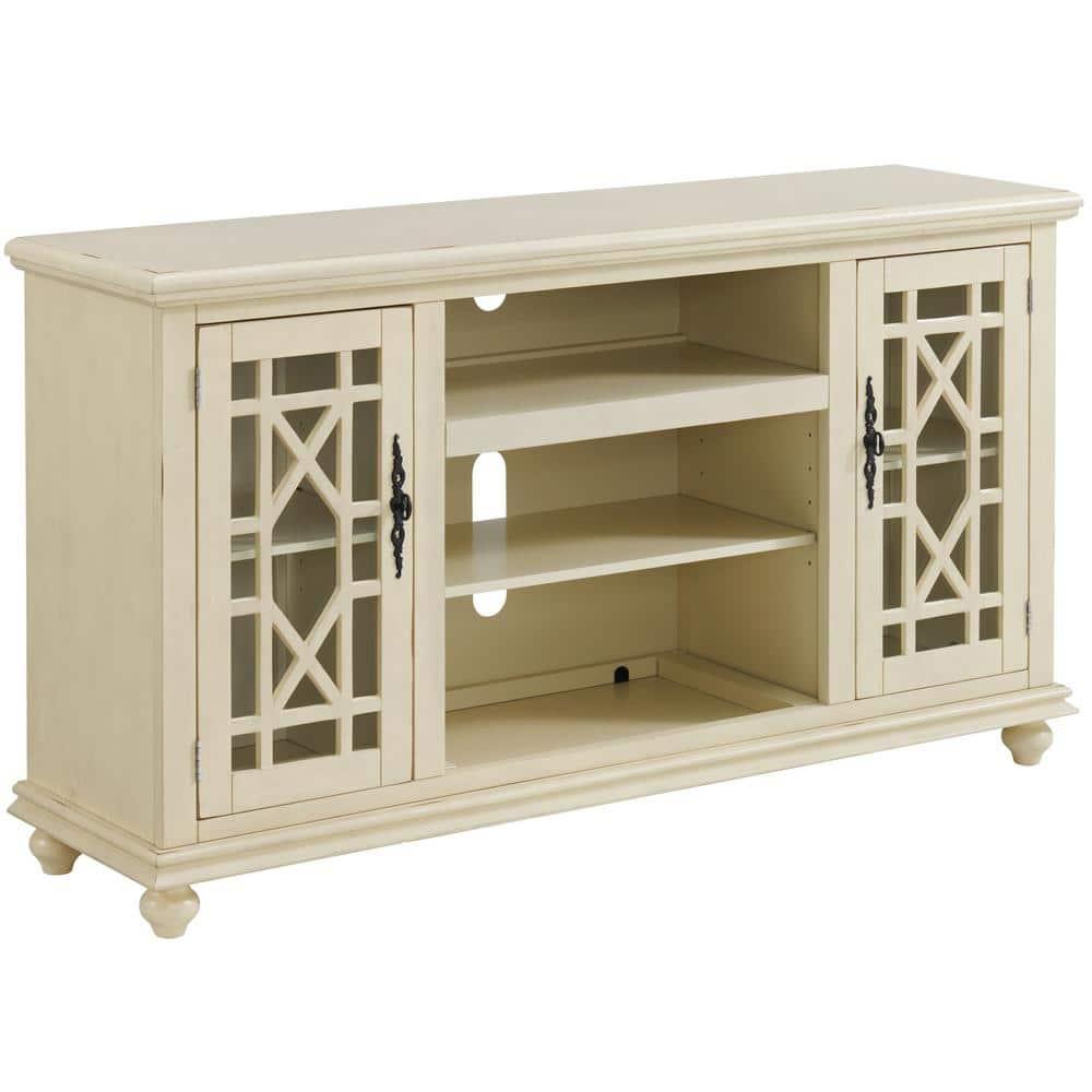 Martin Svensson Home Elegant 2 Door Antique White 63" TV Stand