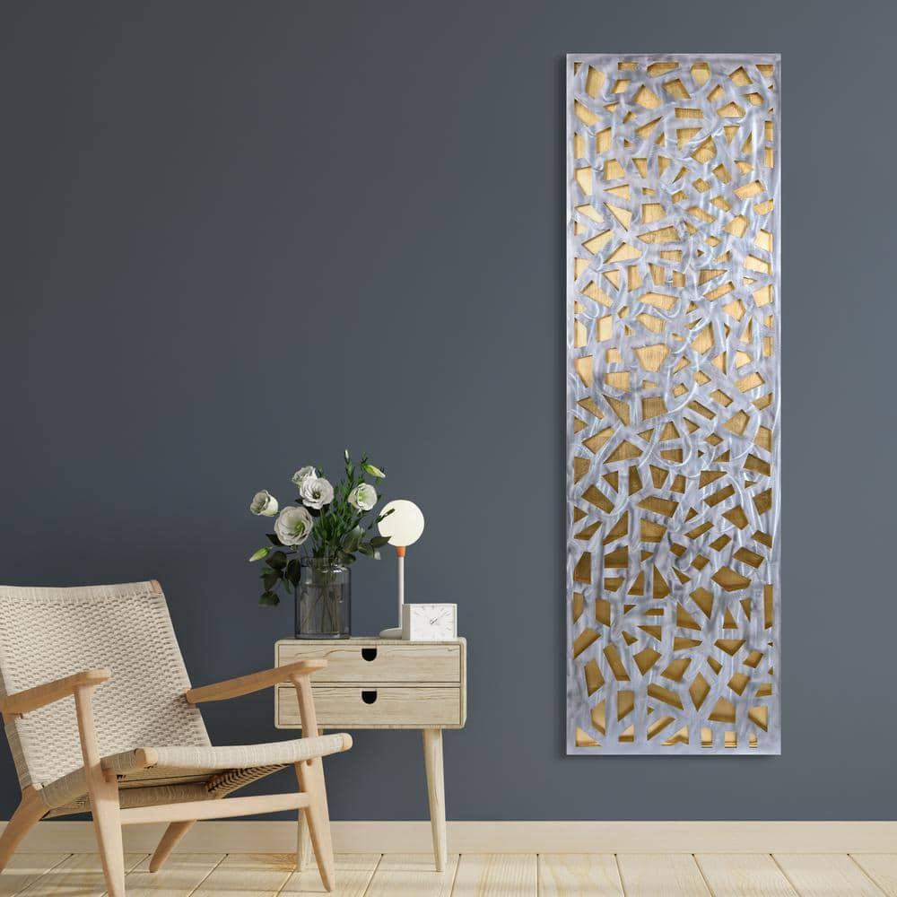 Empire Art Direct Radiant Fusion Leaf encased on a 3D Polished Steel Abstract Metal Wall Art