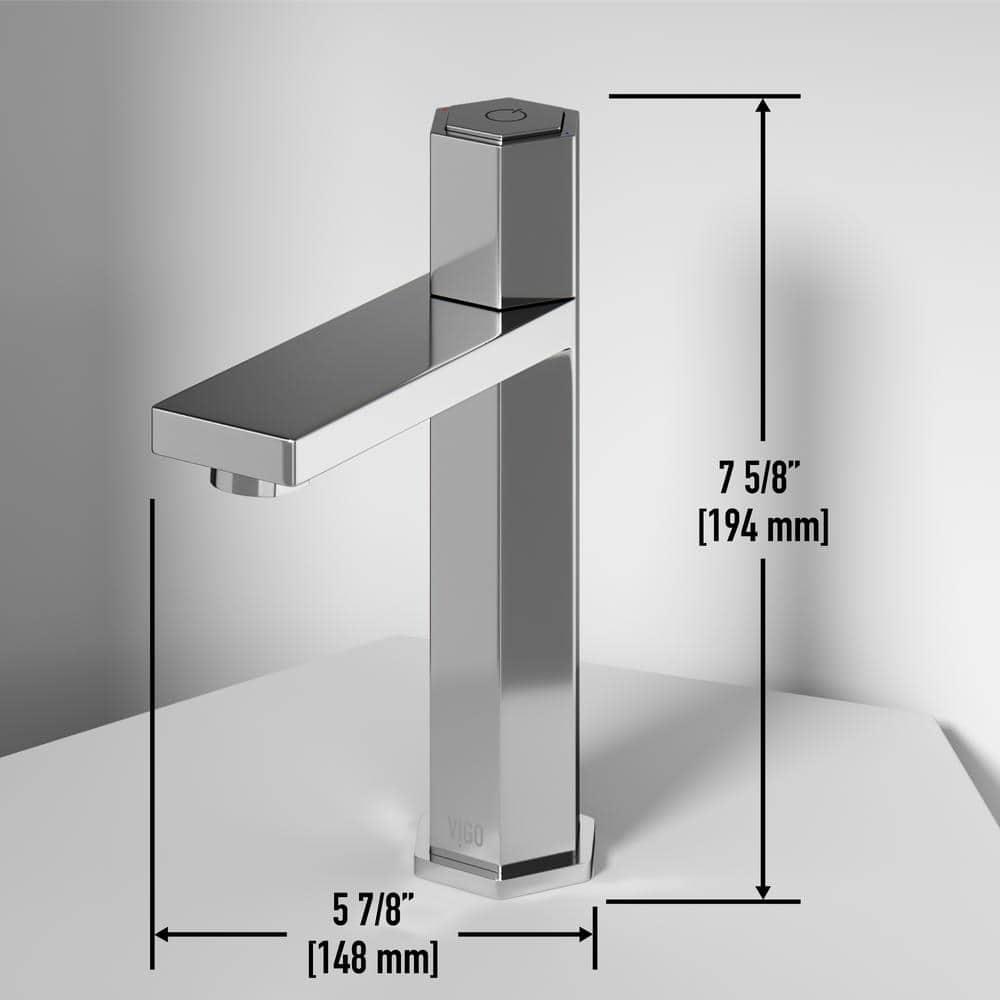 Nova 8" H Single Handle Single Hole Bathroom Faucet