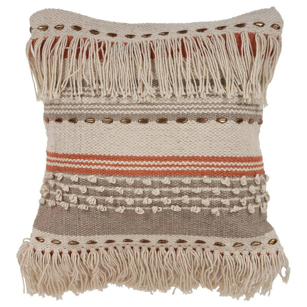 Rajani Home Analee Appliqued Cotton Throw Pillow