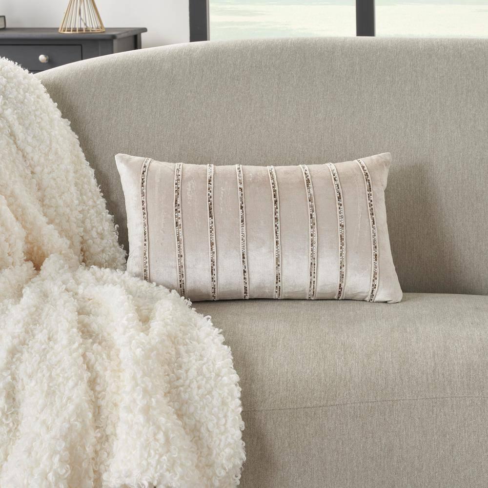 Mina Victory AZ217-012021 Sequined Cotton Blend;Viscose Throw Pillow