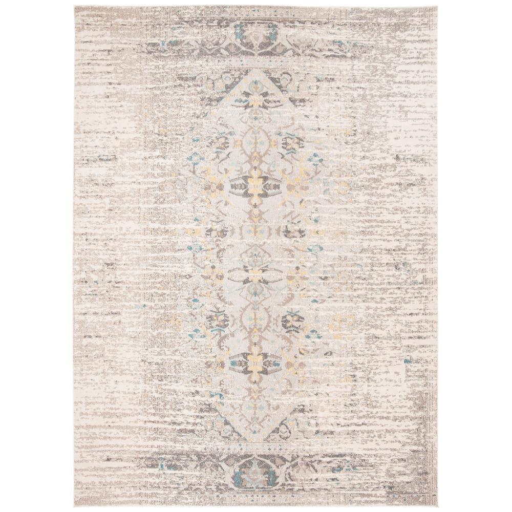 Monaco MNC209 Power Loomed Indoor Area Rug - Grey/Multi - 8'x11' - Safavieh.