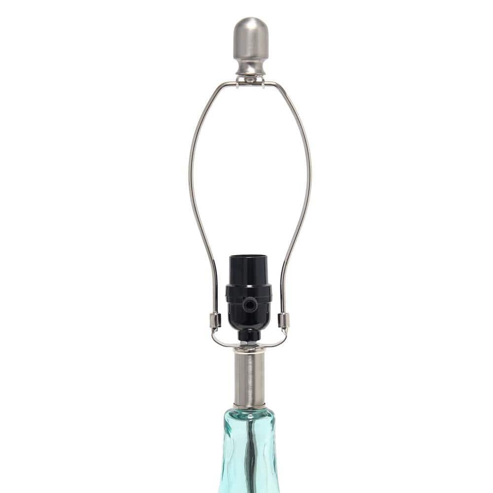 Elegant Designs Clear Glass Table Lamp, Blue