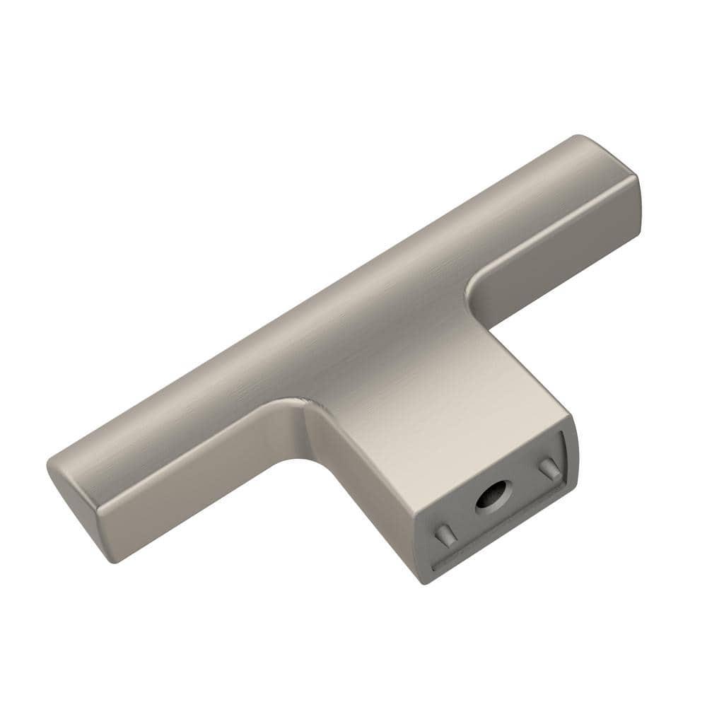 Amerock Riva 2-1/2 inch (64mm) Length Satin Nickel Cabinet Knob