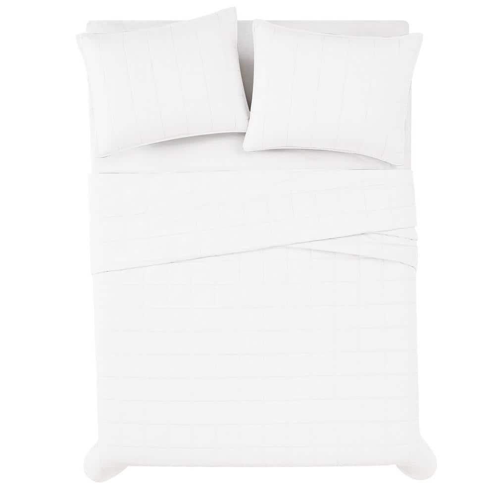 London Fog London Fog Garment Wash Solid Quilt Set