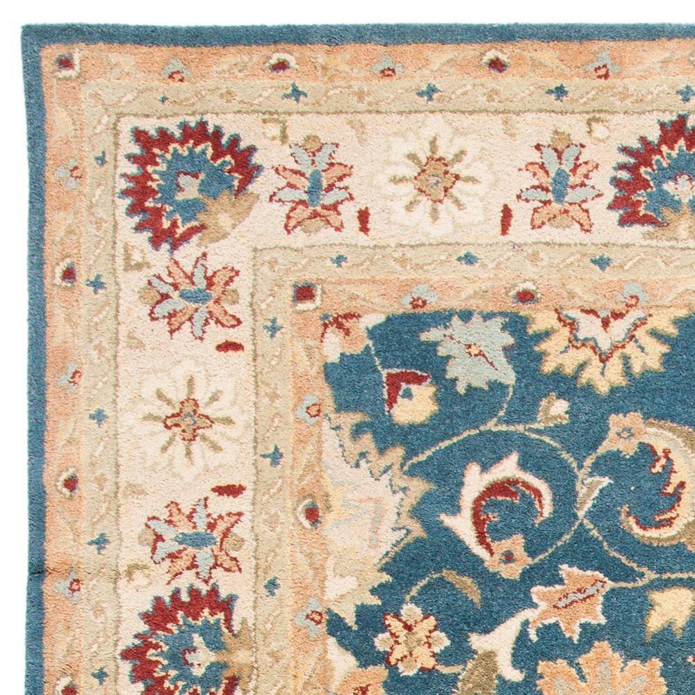 Antiquity AT15 Hand Tufted Indoor Area Rug - Blue/Beige - 8'3"x11' - Safavieh