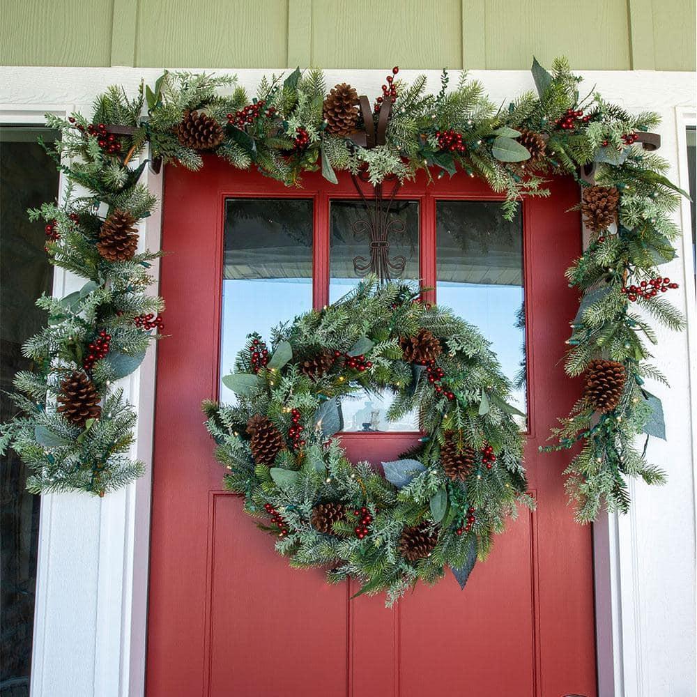 Village Lighting Winter Frost 9 ft. Pre-lit LED Garland