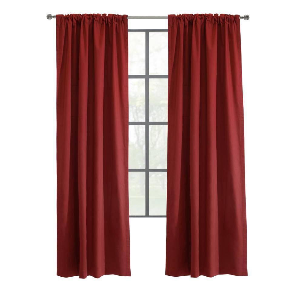 Thermalogic Weathermate Topsions Room Darkening Provides Daytime and Nighttime Privacy Curtain Panel Pair Each 40" x 63" Burgundy