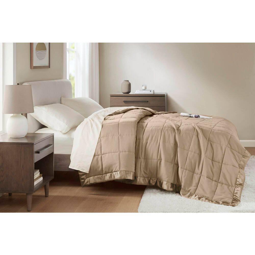 Madison Park Lightweight Down Alternative Blanket with Satin Trim