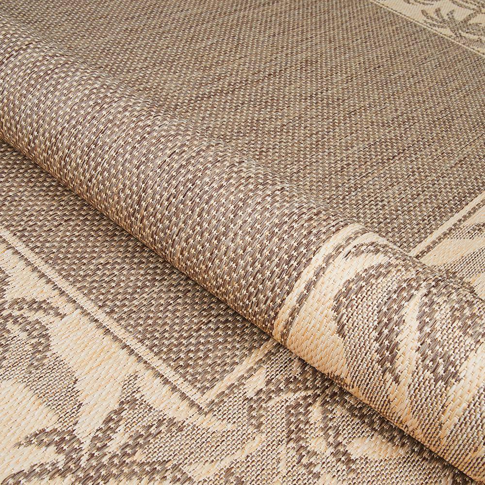 Couristan 5.75' x 9' Beige Island-Inspired Rectangular Area Throw Rug