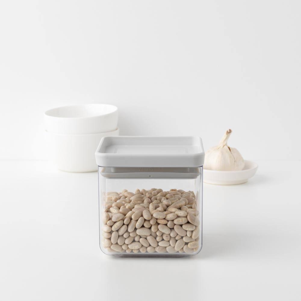 Light Gray BPA-Free Stackable Plastic Kitchen Canister Set