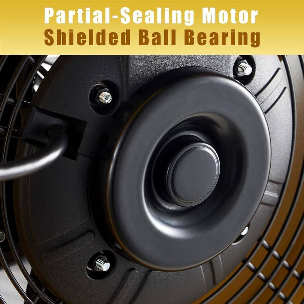 HiCFM 16" High-velocity Drum Air Circulator Fan 2800 CFM Large Airflow Turbo Shop Floor Fan with 360-degree Pivoting Head, 3-speed 1/4 HP Motor