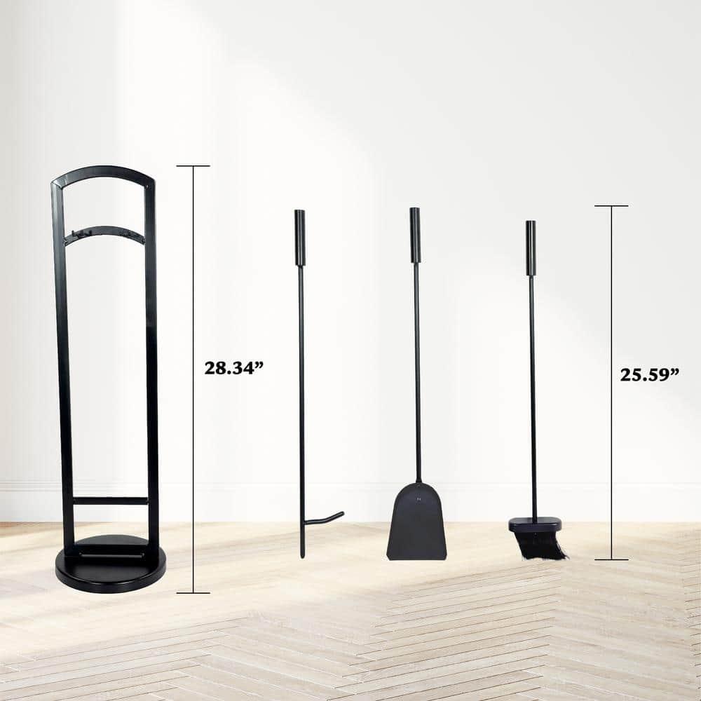 Pleasant Hearth FA219TA Arched 4 Piece Steel Fireplace Toolset