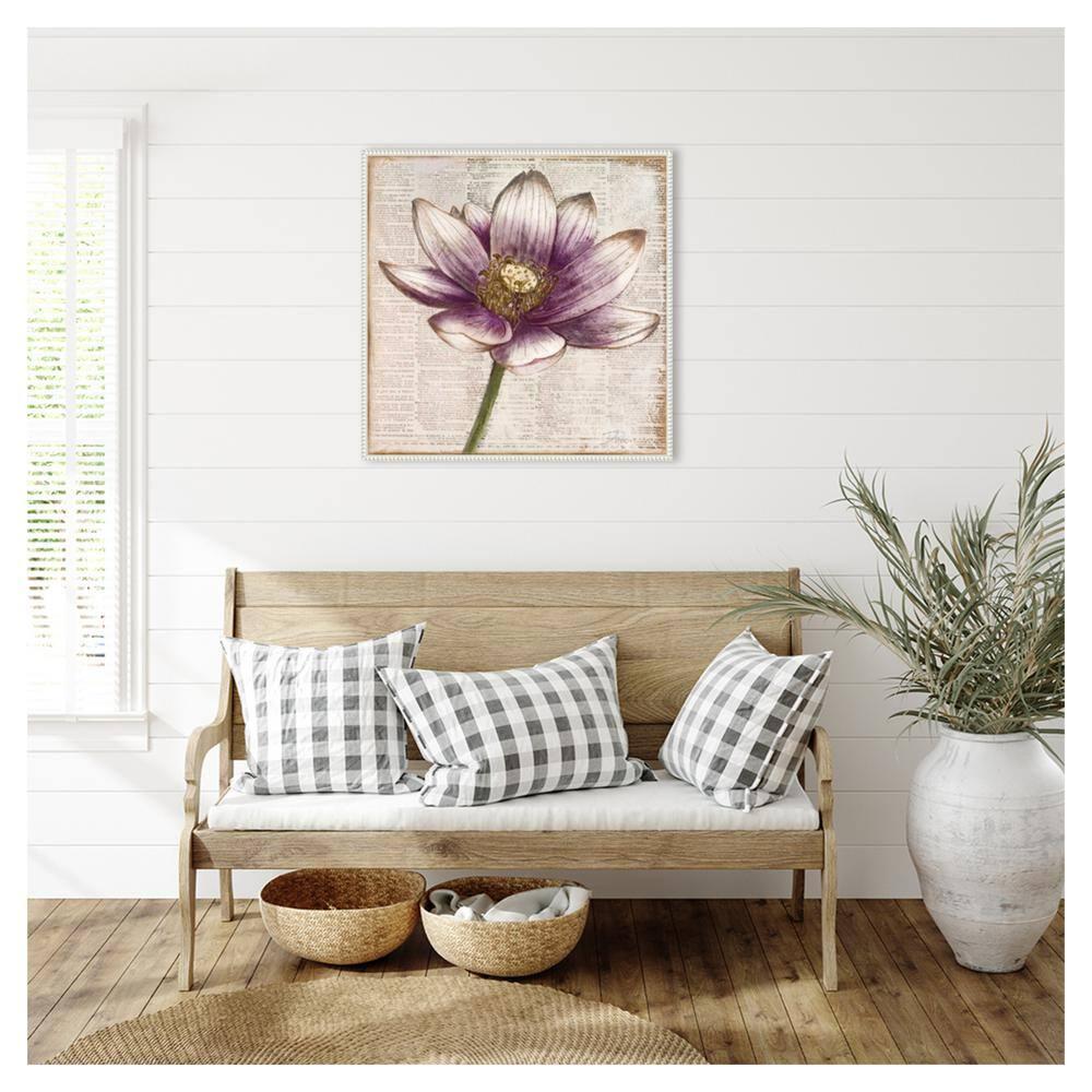Amanti Art Defined Lotus Flower II by Patricia Pinto Canvas Wall Art Print Framed 30 x 30-in.