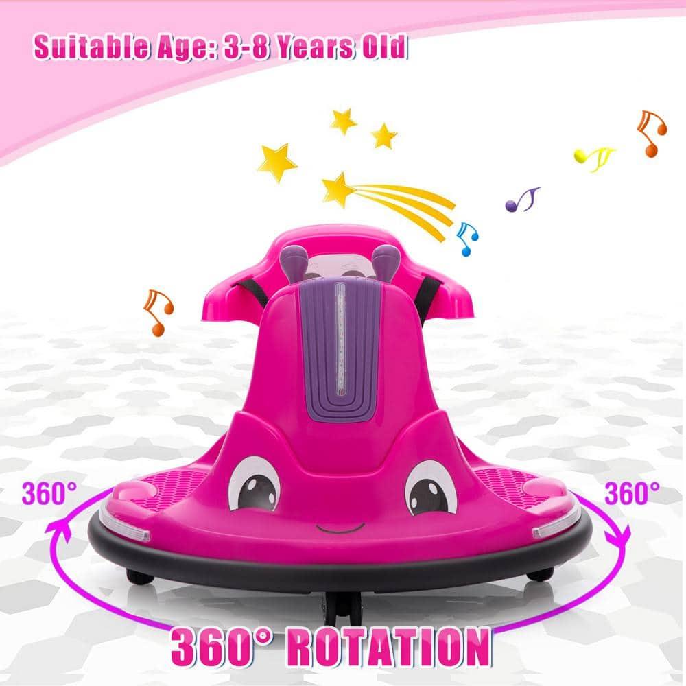 Clearance!12 Volt Bumper Car for Kids Toddlers, Battery Powered Ride On Bumper Car with Remote Control, Kids Ride on Toys for 3-8 Year Old Boys Girls, Baby Bumper Car with Music, Flashing Light