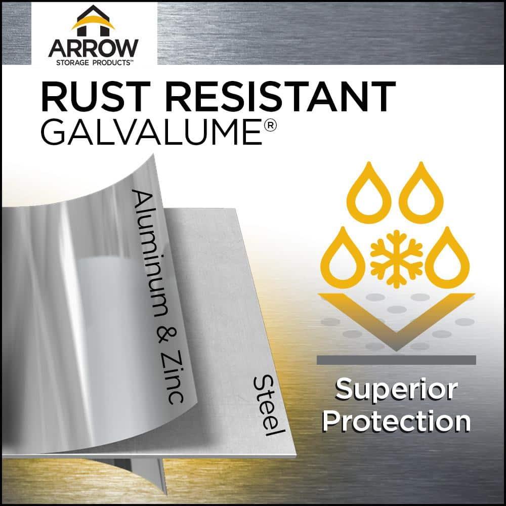 Arrow Elite 12 ft. W x 12 ft. D Galvalume Steel Storage Shed