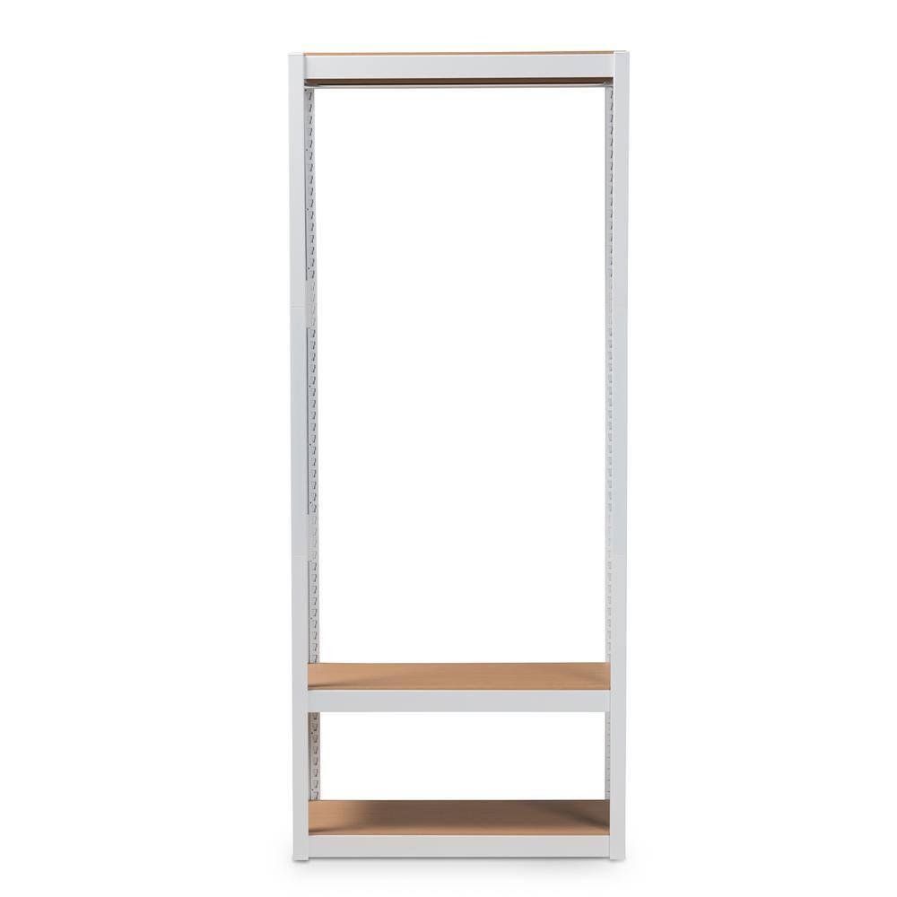 Elton Modern and Contemporary Metal 3-Shelf Free-Standing Closet Storage Organizer