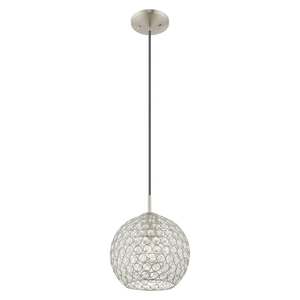Livex Lighting Cassandra 1 - Light Pendant in  Brushed Nickel