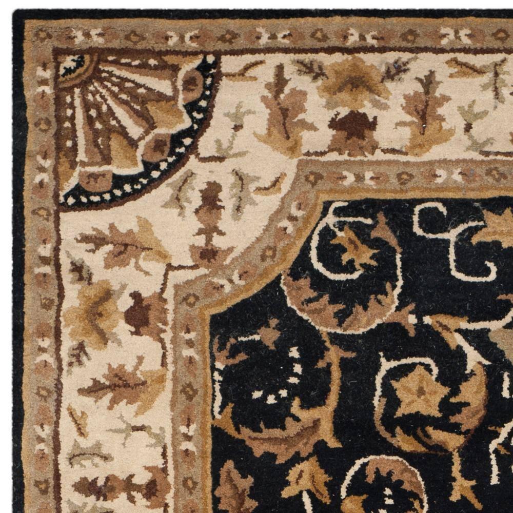 SAFAVIEH Empire Naira Oriental Wool Area Rug, Black/Ivory, 4' x 6'