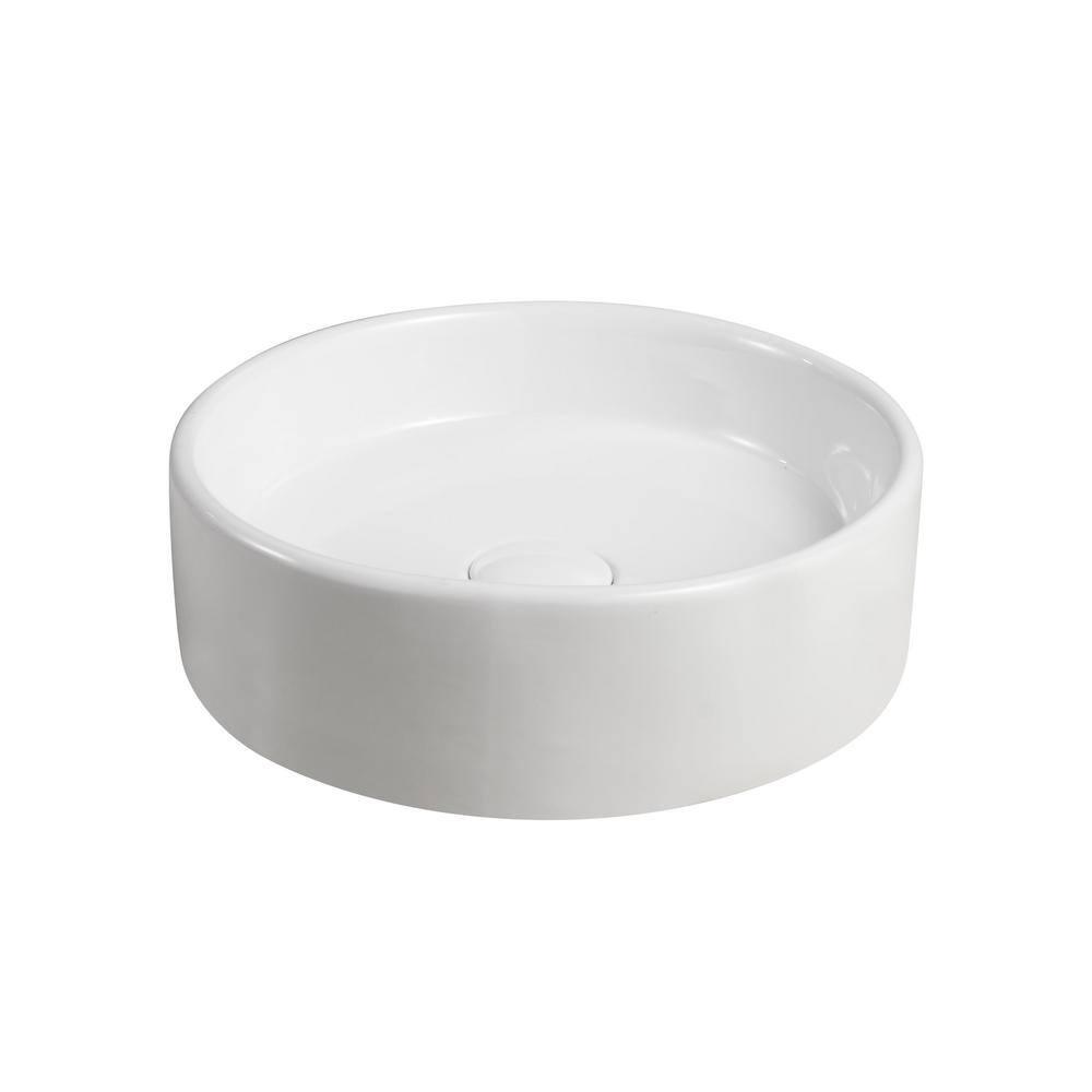 Elanti 1102 Elanti 13.63'' White Porcelain Circular Bathroom Sink