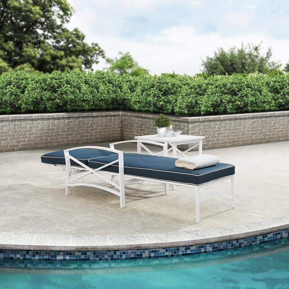 Tarpley Outdoor Steel Chaise Lounge