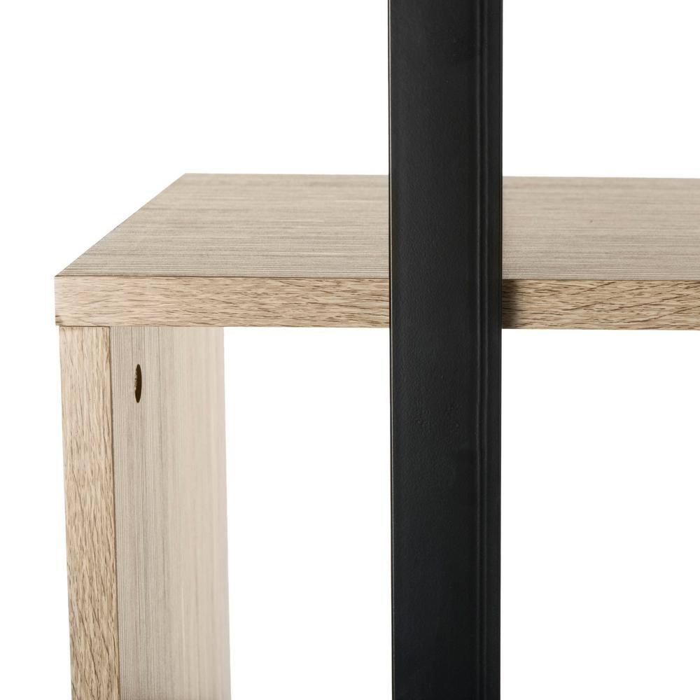 Adhara Etagere - FOX4278 - Light Brown/Black - Safavieh Couture