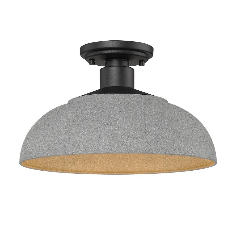 Golden Lighting Levitt 13.625'' W 1 - Bulb Outdoor Semi Flush Mount