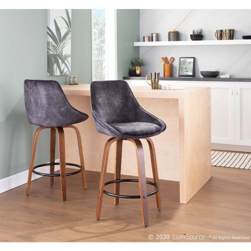 LumiSource Diana Counter Stool - Set of 2