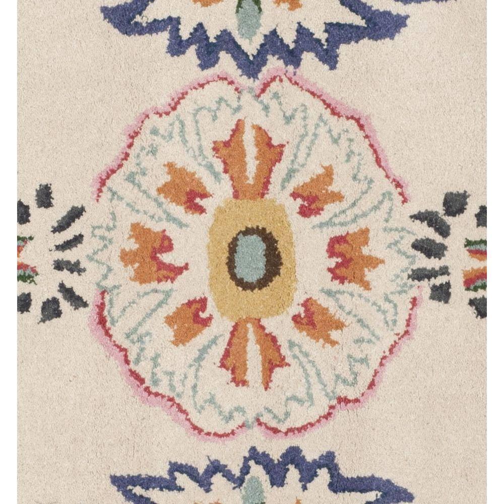 Bella BEL118 Hand Tufted Area Rug - Ivory/Teal - 7'x7' - Safavieh.