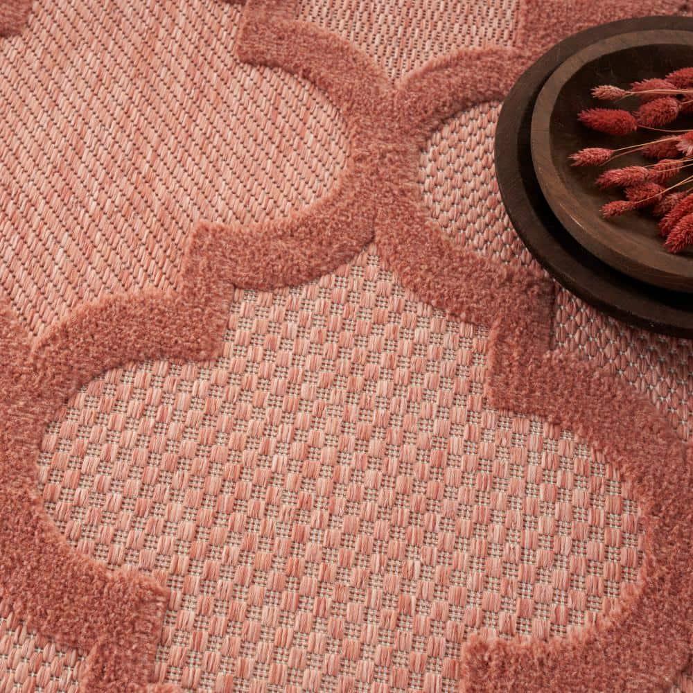 Nourison Easy Care 7' x 10' Coral/Orange Indoor/Outdoor Rug