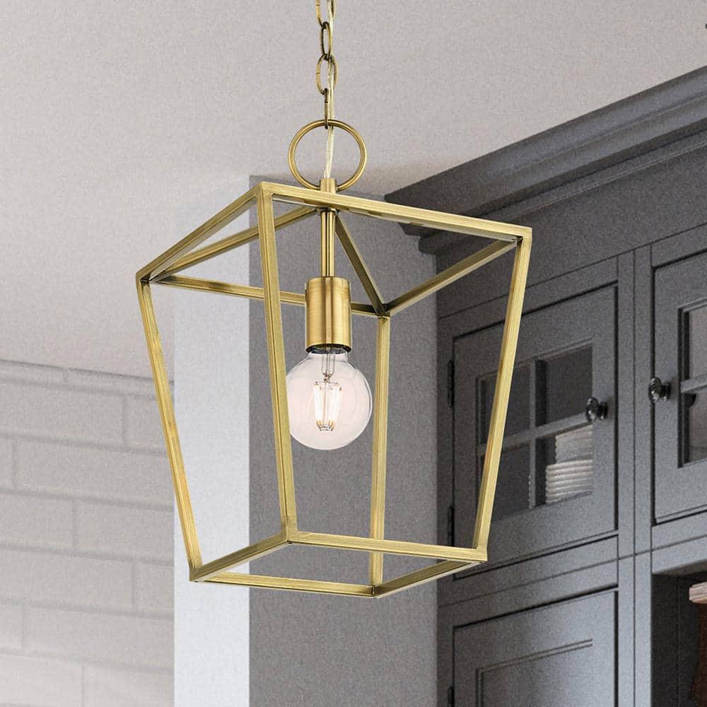 10 Sq. inch 1 Light Convertible Lantern Pendant Lighting Fixture