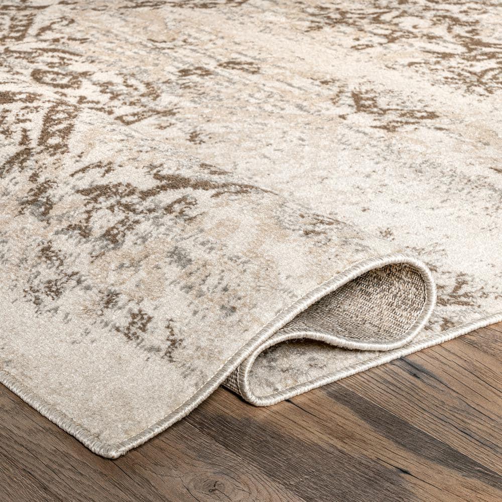 Nuloom Freja Floral & Paisley 2x10 Runner Indoor Area Rug for Living Room Bedroom Dining Room Entryway Hallway Kitchen, Beige/Ivory