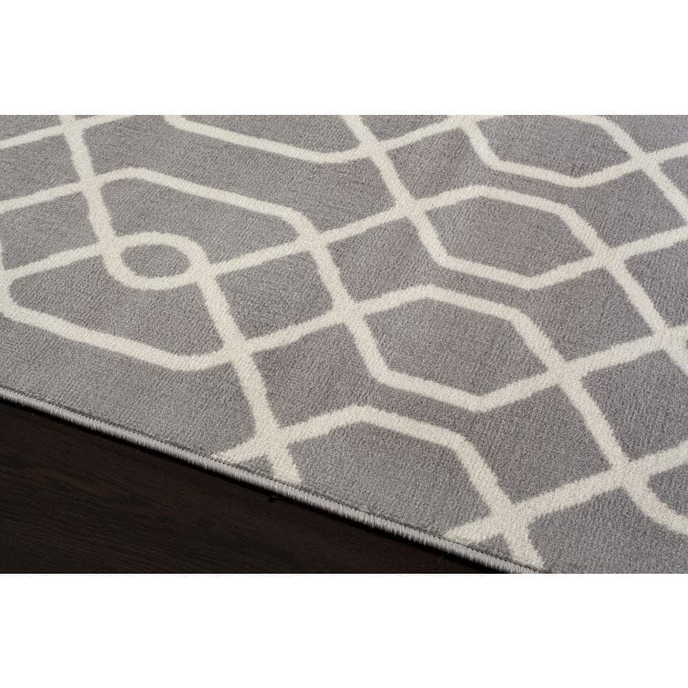 World Rug Gallery  Modern Trellis Pattern Area Rug Brown 5' x 7' 5' x 8', 6' Runner Indoor Living Room, Bedroom, Dining Room Rectangle Modern &
