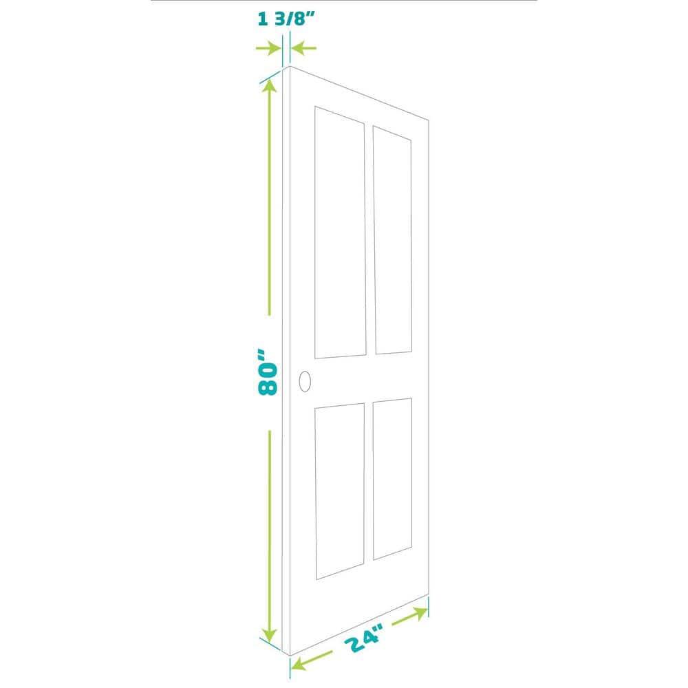 EightDoors 80-in Frosted Glass 1-Lite Wood Painted French Doors