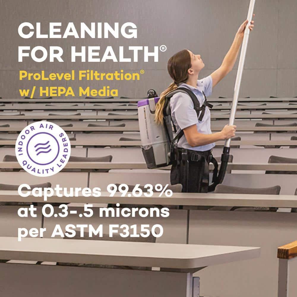 ProTeam Super Coach Pro 6 Backpack Vacuum Gray/Purple (107310)