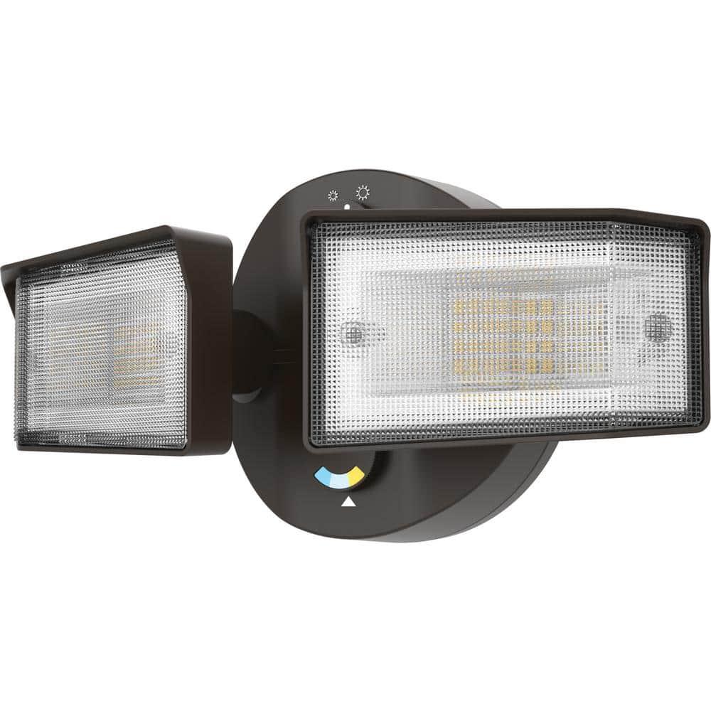 Lithonia Lighting 2 - Head Hardwired Dusk to Dawn Outdoor Security Flood Light