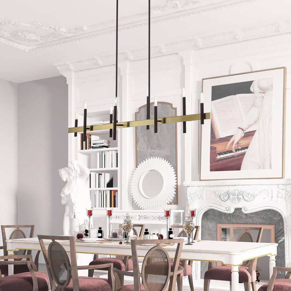 8 - Light Kitchen Island Modern Linear Chandelier