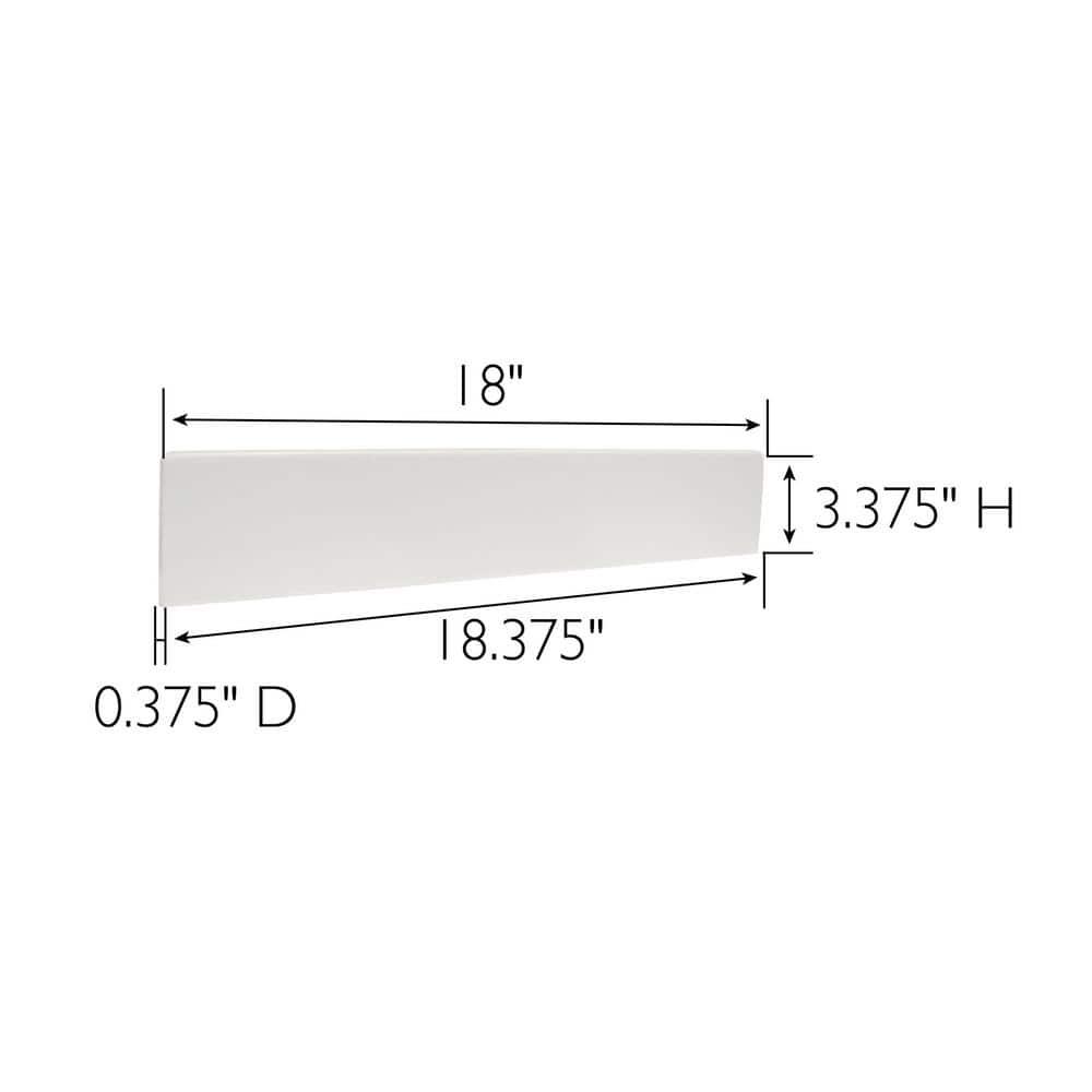 18.3 Inch Universal Cultured Marble Side Splash