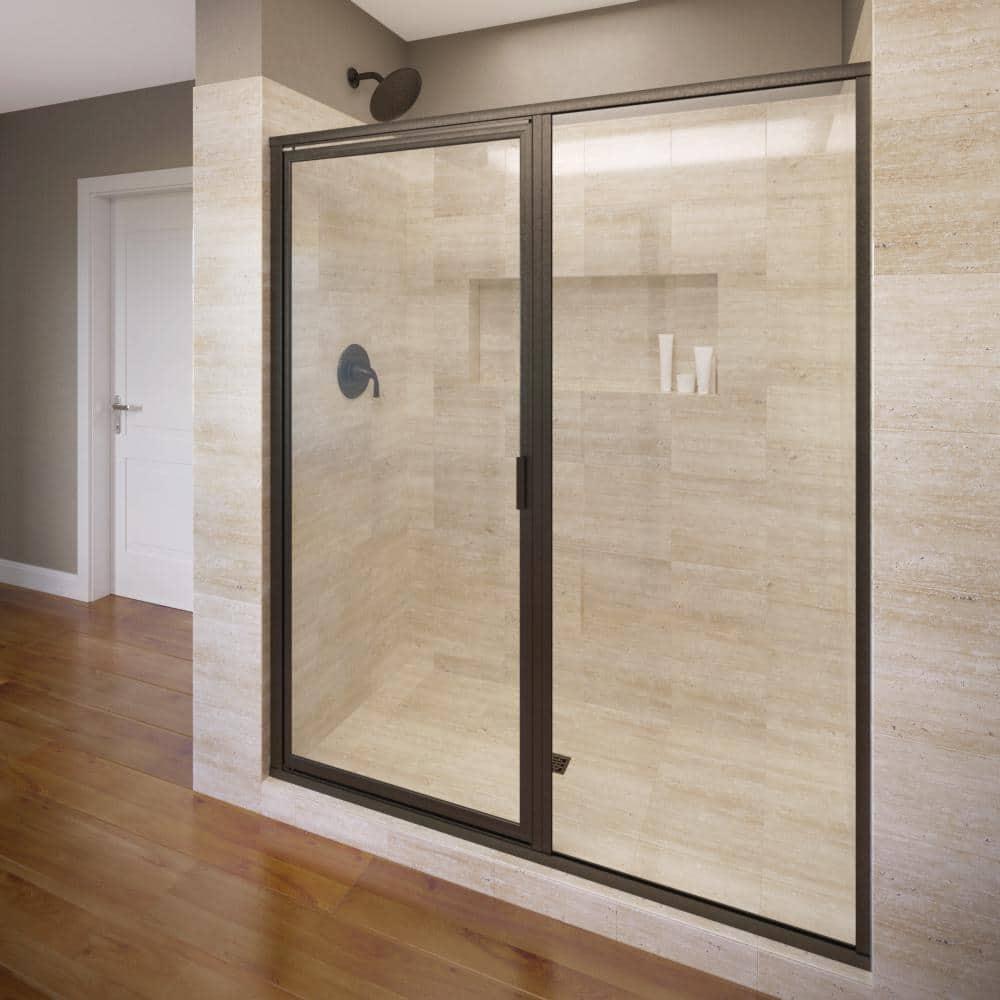 Deluxe 47" x 72.13" Pivot Framed Shower Door