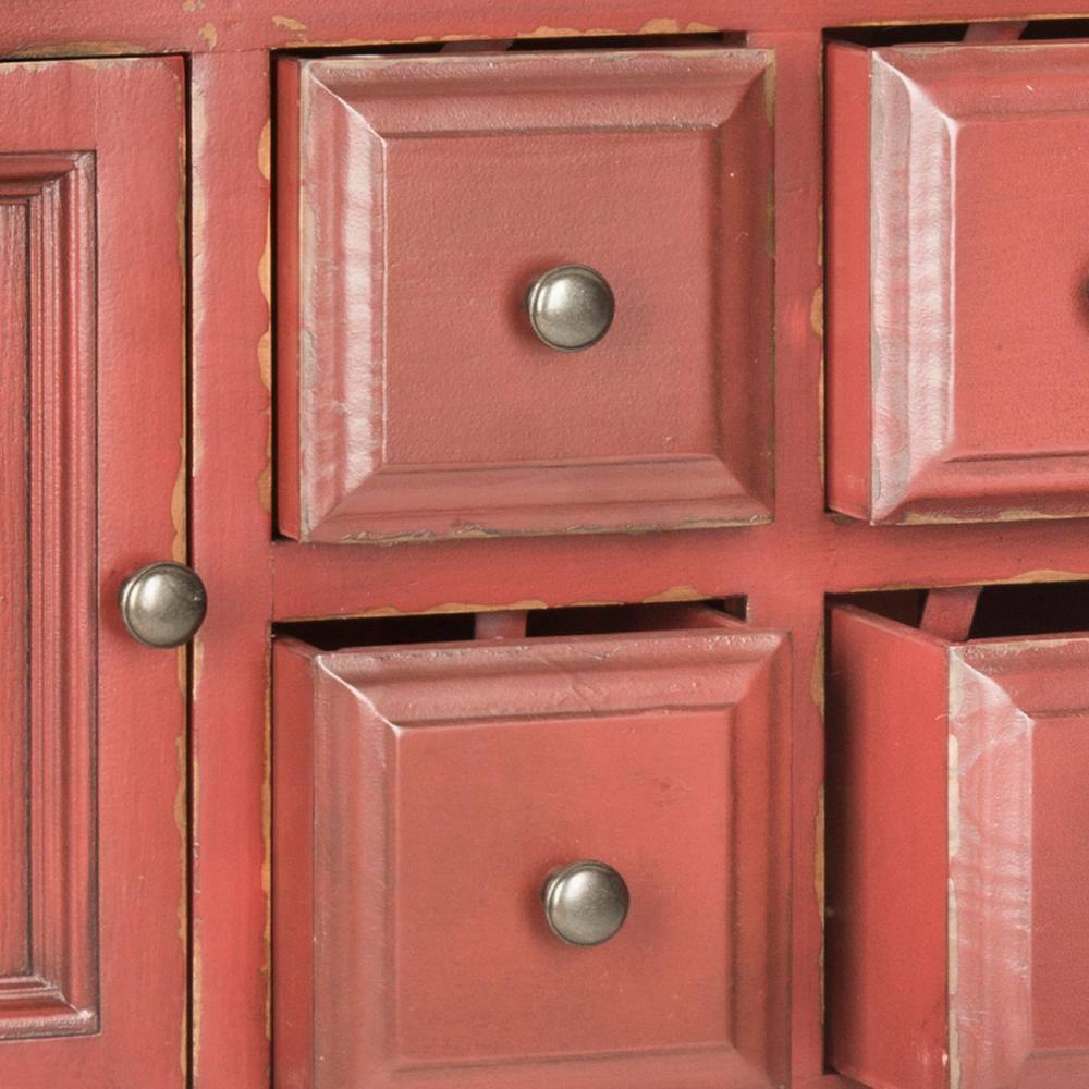 Charlotte Sideboard - Egyptian Red/Oak Top - Safavieh.