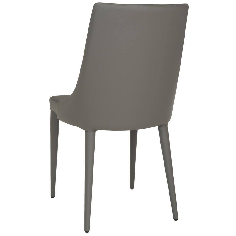 Summerset 19" H Leather Side Chair (Set of 2) - FOX2014 - Grey - Safavieh Couture