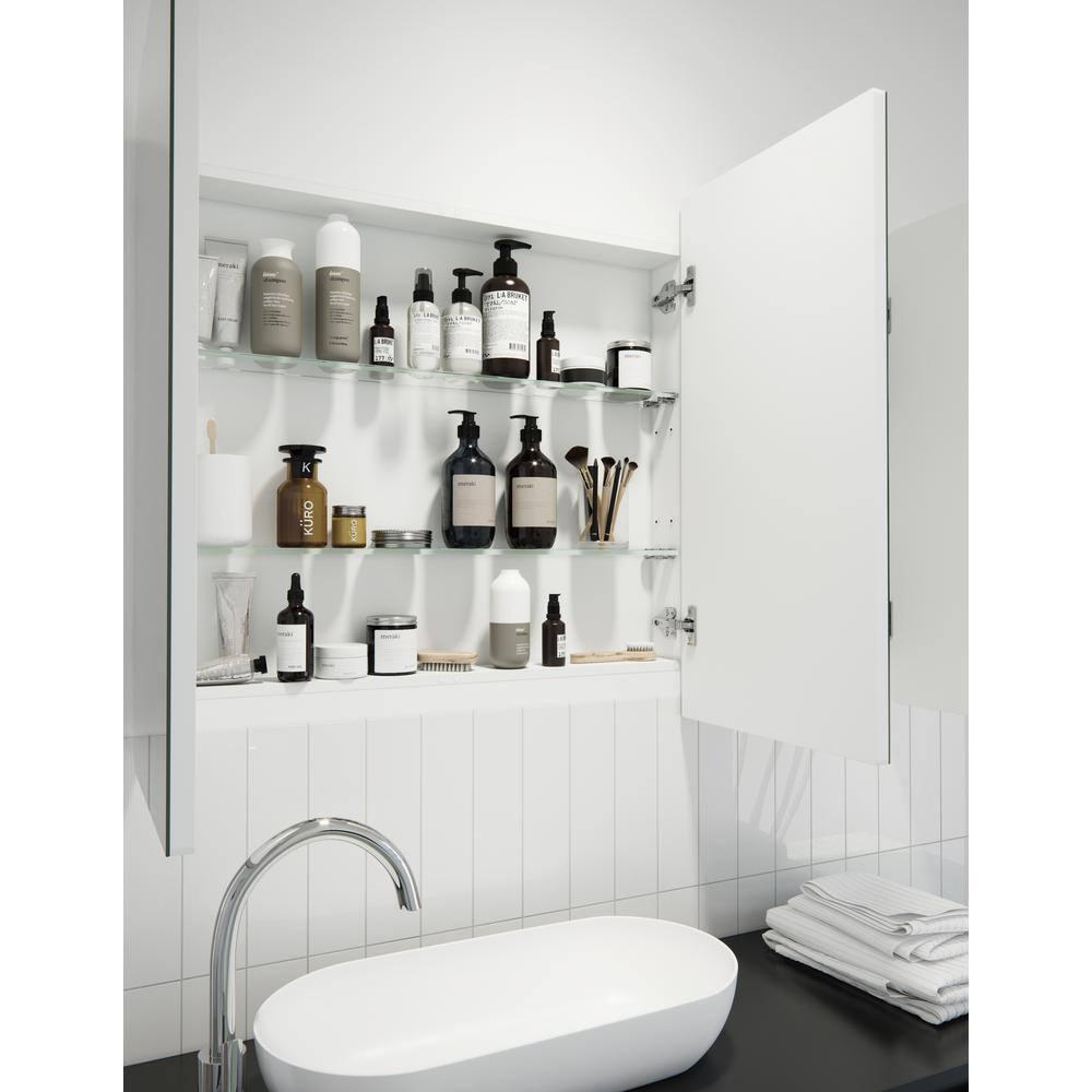 Glass Warehouse Three Door MDF Square Shape Medicine Cabinet
