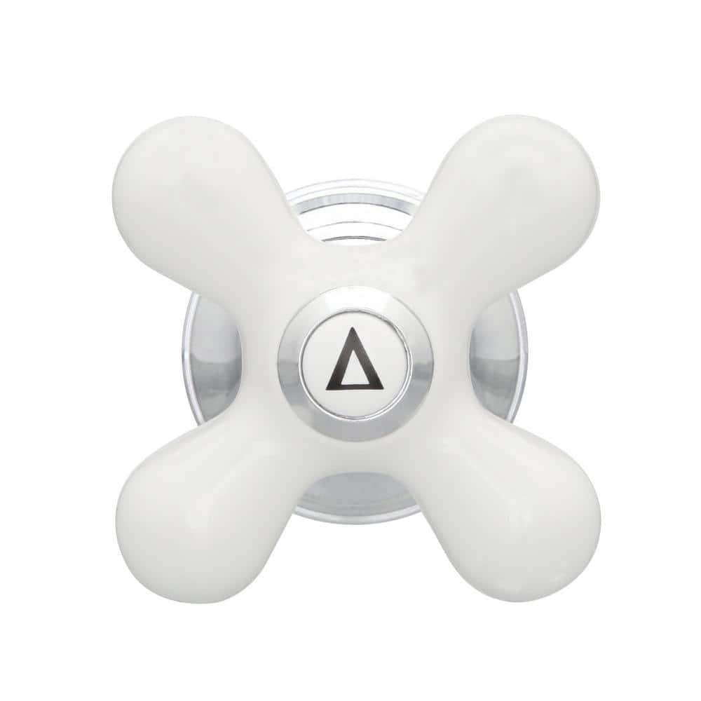 Danco Cross-Arm Faucet Handle | Sink & Bathtub Handle | White Porcelain/Chrome (46004)
