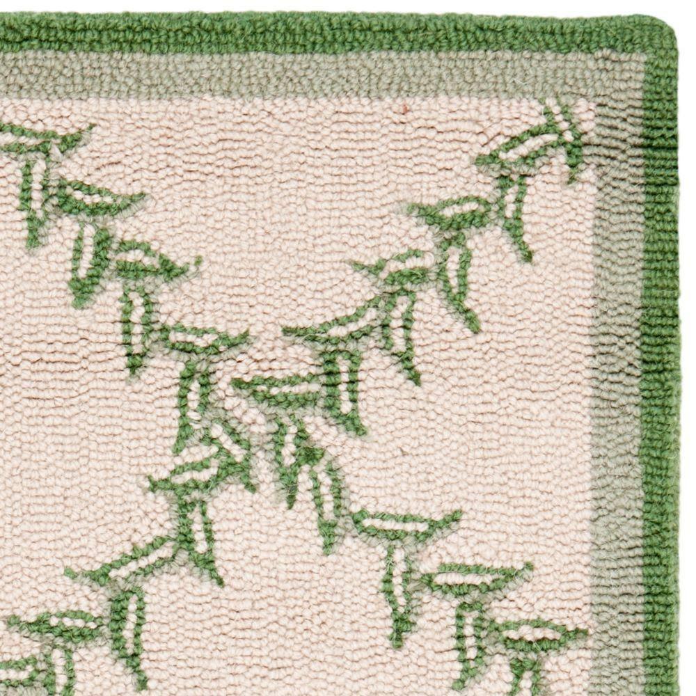 Chelsea HK230 Hand Hooked Accent Rug - Ivory/Light Green - 1'8"x2'6" - Safavieh.