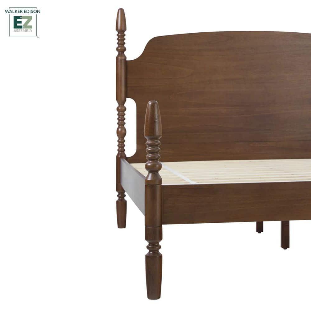 Vivienne Traditional Easy Assembly Solid Wood Turned Spindle Bed