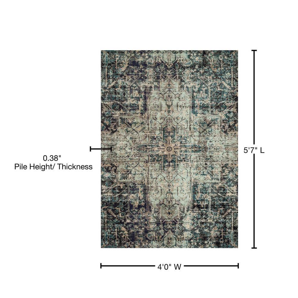 Loloi II Nadia Abstract Smoke / Slate Area Rug